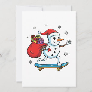 Bonhomme de neige de skateboard cool Skate de No
