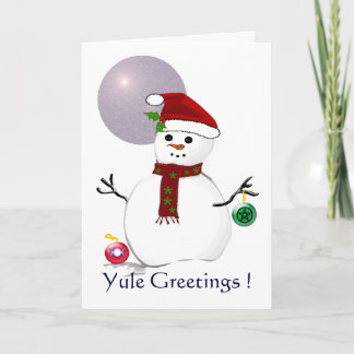 Bonhomme de neige de Wiccan - carte de Noël
