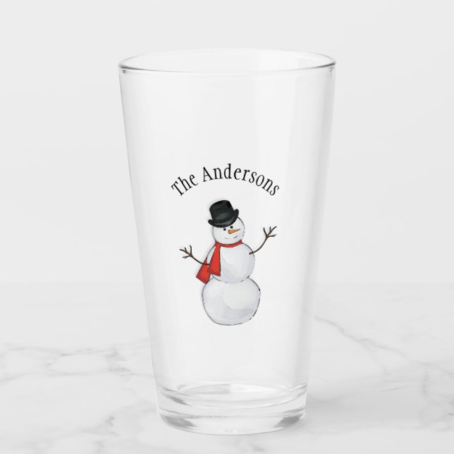 Bonhomme de neige en verre modifiable (Devant)