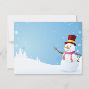 Bonhomme de neige heureux