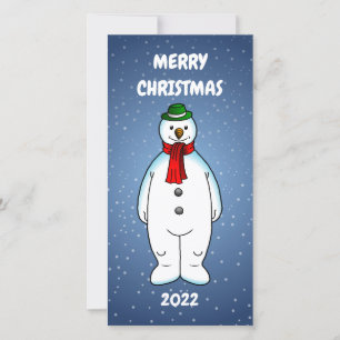Bonhomme de neige joyeux et heureux