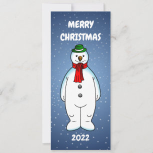 Bonhomme de neige joyeux et heureux