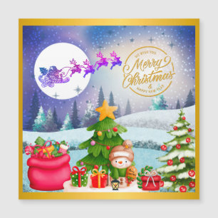 Bonhomme de neige Joyeux Noël Arbre Cadeau & Bonne