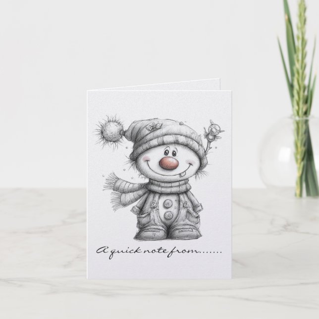 Bonhomme de neige noir et blanc  (Devant)