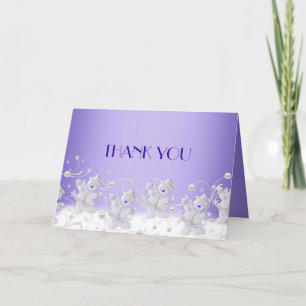 Bonhomme de neige romantique bleu Merci