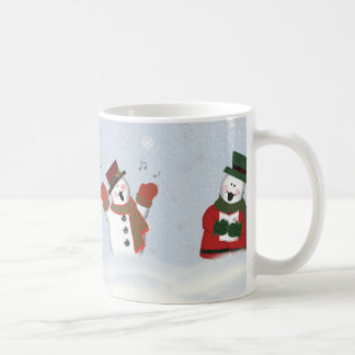 Bonhommes de neige chanteurs classique tasse de