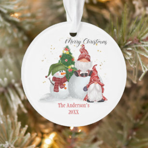 Bonhommes de neige personnalisés Gnomes Noël 