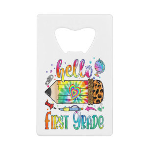 Bonjour 1ère année Leopard Crayon Tie Dye Funny Re