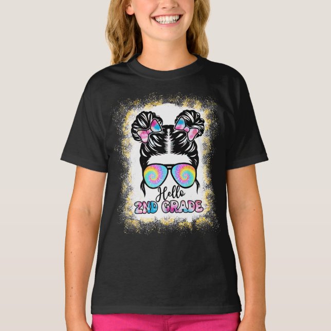 Bonjour 2e année Retour à l'école T-shirt (Devant)