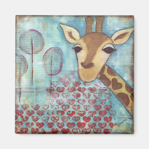 Bonjour aimant de girafe de ~