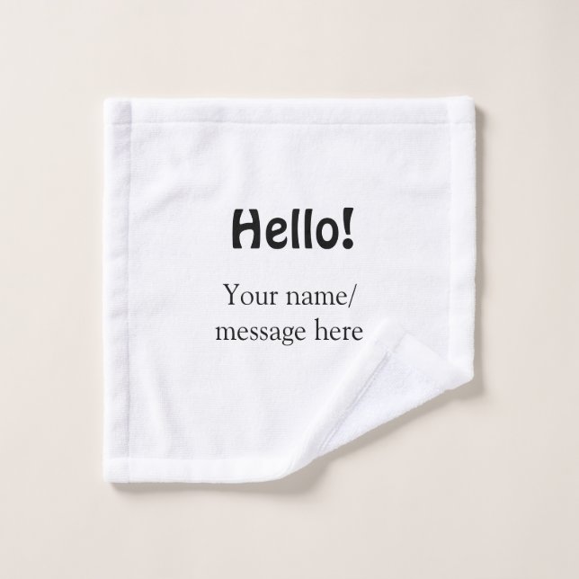 Bonjour ajouter un message de nom simple minimum é (Gant de toilette)