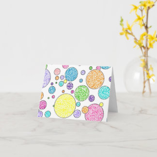 "Bonjour, Ami !" Carte pour notes de bulles coloré