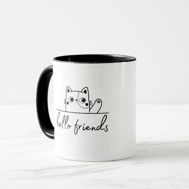 bonjour amis mug (Devant gauche)