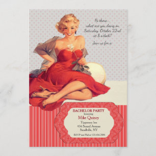 Bonjour Amour Bachelor Party Invitation