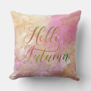 Bonjour Aquarelle Automne Coussin réversible