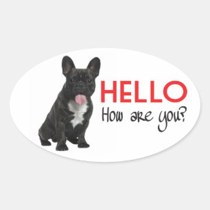 Bonjour Autocollant / Sceaux de chiot Bouledogue F