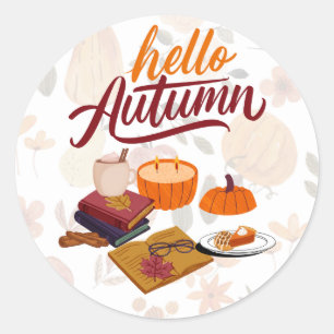 Bonjour autocollants automne