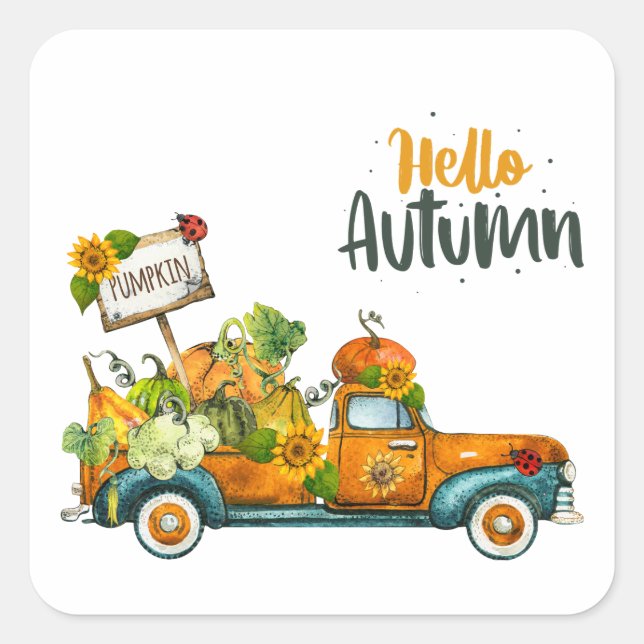 Bonjour Autocollants Automne, Stickers Automne (Devant)