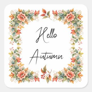 Bonjour Automne – Autocollants aquarelles florales