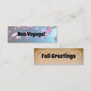 Bonjour Automne/Bon Voyage Mini Carte de visite