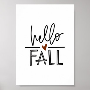 Bonjour Automne Typographie Automne Poster