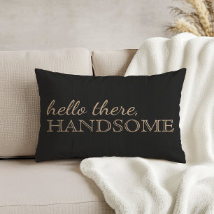 « Bonjour, beau gosse » Coussin d'accent en charbo