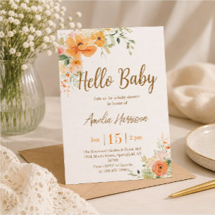 Bonjour Bébé ! Élégante invitation à une baby show