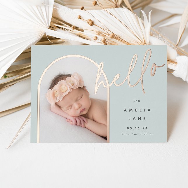 Bonjour bébé | Faire-part de naissance de rempliss (Créateur téléchargé)