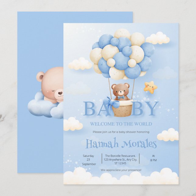 Bonjour Bébé | Invitation à l'arrivée de Bébé dans (Devant / Derrière)