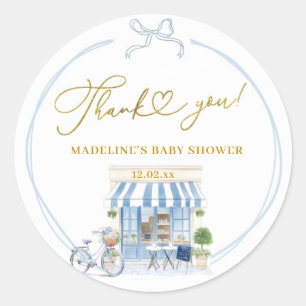 Bonjour bébé Parisan café Merci Stickers