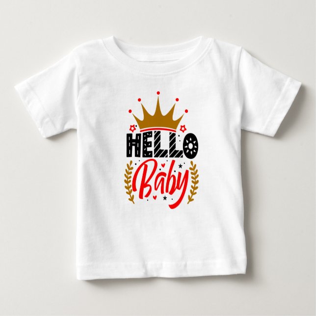 Bonjour bébé T-shirt Design d'impression (Devant)