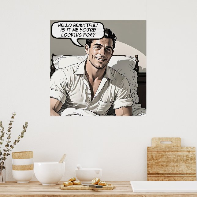 Bonjour Belle affiche comique des années 1950 Roma (Cuisine)