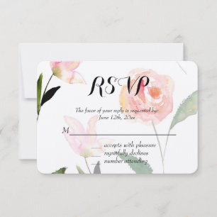 Bonjour Belle aquarelle Florale RSVP