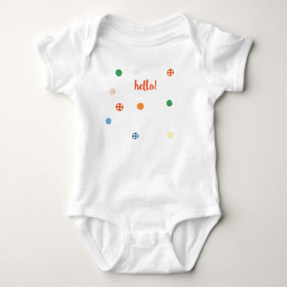 Bonjour! Body blanc à pois