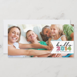 Bonjour Bonne Année 2014 Carte photo de famille