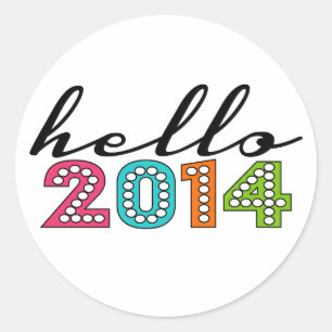 Bonjour Bonne année 2014 Sticker du réveillon du N