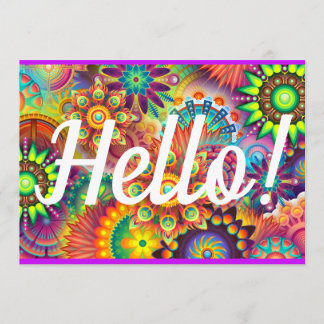 Bonjour Carte Bright Happy Rainbow Anniversaire ou