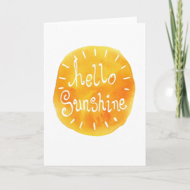 Bonjour carte de soleil (Devant)