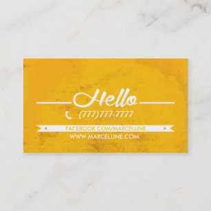 Bonjour carte de visite de grunge d'hexagone
