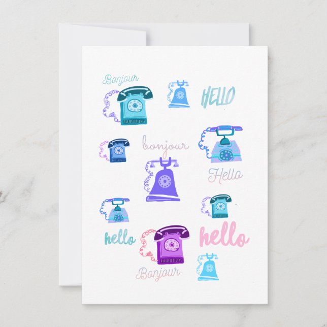 Bonjour carte de voeux (Devant)