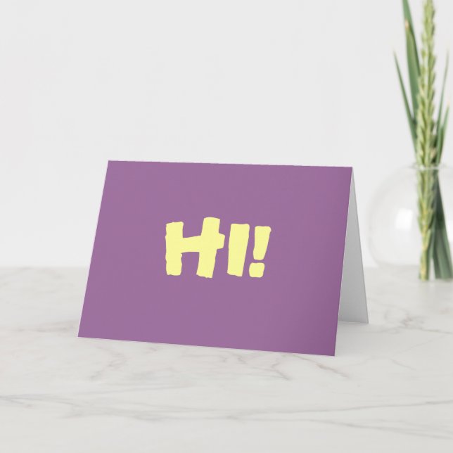 BONJOUR ! Carte de voeux simple (Devant)