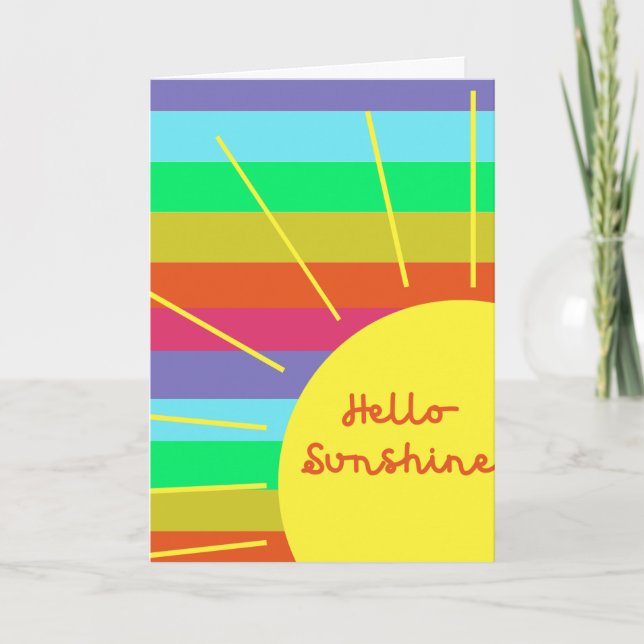 Bonjour carte de voeux soleil (Devant)