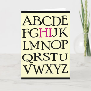 Bonjour ! Carte de voeux, vide à l'intérieur