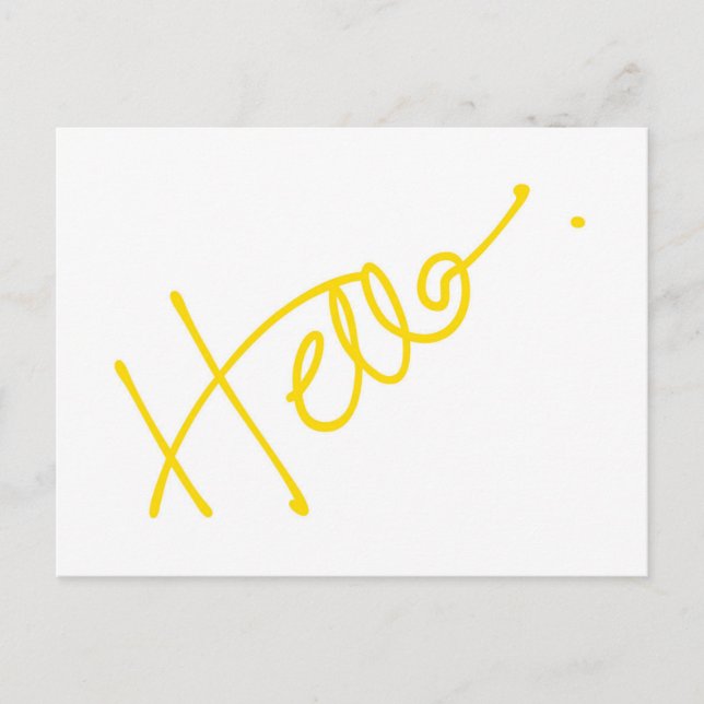 Bonjour carte postale (Devant)