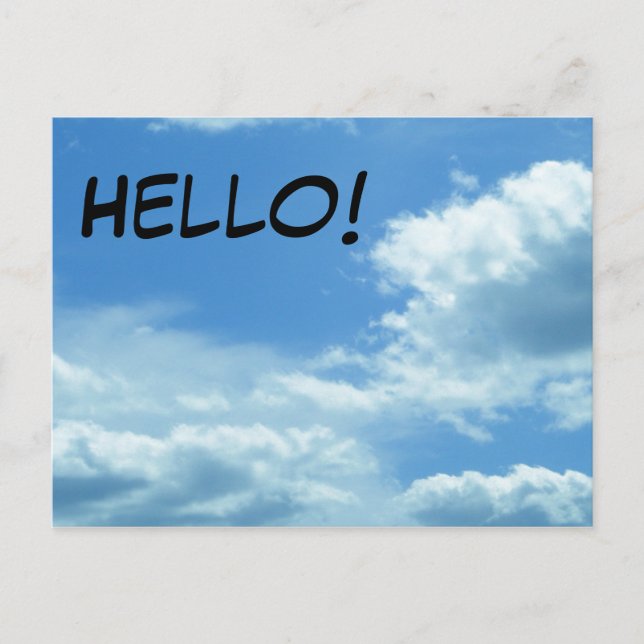 Bonjour ! Carte postale (Devant)