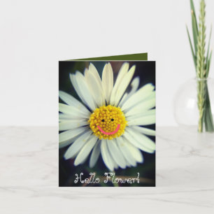 Bonjour carte vierge personnalisable Fleur