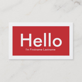 Bonjour cartes de visite personnels de mise en