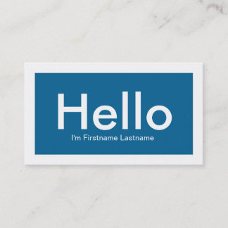Bonjour cartes de visite personnels de mise en