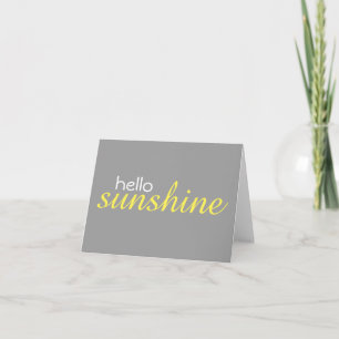 "Bonjour cartes pour notes de soleil" (blanc à