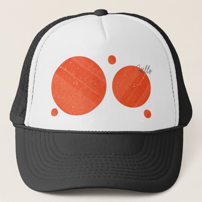 Bonjour Casquette Funky Rouge Jade Jasper Cercles (Devant)